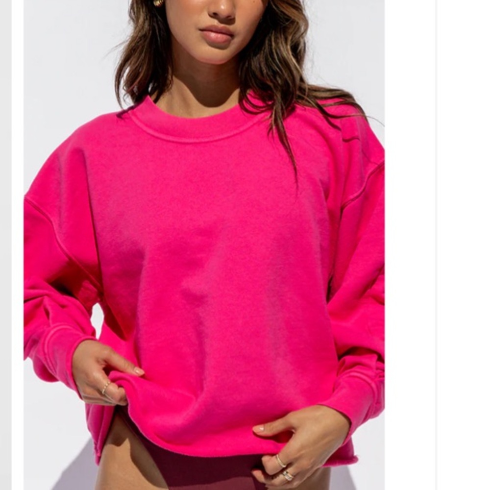 Left On Friday Field Day Sweatshirt Hot Pink size L/XL